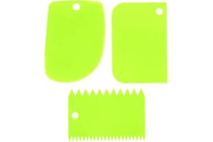 3 Pcs Dough Icing Fondant Scrapers Cake Decor Plain Smooth Jagged Edge Spatulas Creative and Exquisite Workmanship Attractive