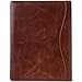 Alpine Swiss Genuine Leather Writing Pad Portfolio Business Case for Left & Right Handed Use with Tablet Sleeve Brown
