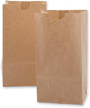 Brown Kraft Paper 3 lb Bags Great for Sandwiches, Food To-Go, School Lunches, Arts and Crafts 100 pack