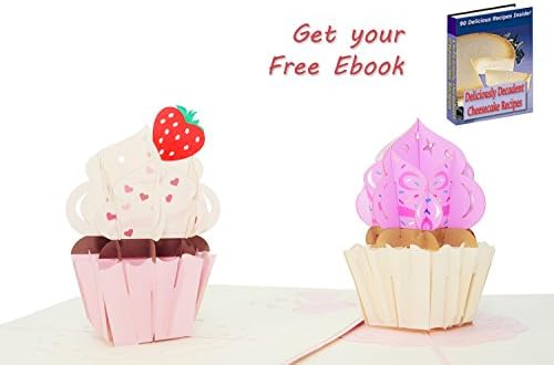 CUPCAKE POP UP CARD- Birthday 3D Handmade Greeting Cards Premium Greeting Card| Amazing Gift Set