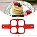 Lanyani 2-pack Silicone Perfect Pancakes Mold Nonstick Egg Ring Maker Breakfast Pancake Shaper – Round and Heart shape, flower and oval (Heart and Oval)