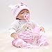 OtardDolls Reborn Baby Dolls Lifelike Realistic Sleeping Girl with Puppy Clothes Soft Vinyl Children Gifts (Lovely Puppy)