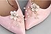 Ruihfas 1 Pair Bridal Wedding Shoe Clips Rhinestone Crystal Beads Flower Shoe Buckles Shoe Trimmings for Women
