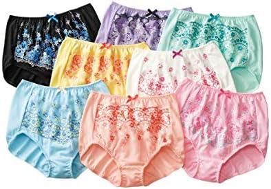 [nissen(ニッセン)] ショーツ 大きいサイズ 深ばき ハイウエスト レーシー 綿100% セット 8枚組 レディース