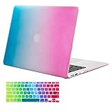 Mosiso Plastic Hard Case with Keyboard Cover for MacBook Air 11 Inch (Models: A1370 and A1465), Rainbow