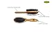 AtEase Accents Double Sided Dog Brush - for Long or Short Haired Dogs and Cats Natural Bamboo Eco Friendly Pet Grooming Dual Sided Pin and Bristles for Deshedding Hair
