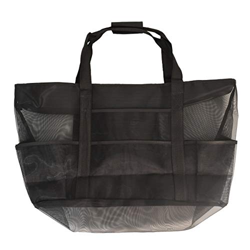TECKE Mesh Beach Tote Bag 27.5" Oversized Carry Travel Bags for