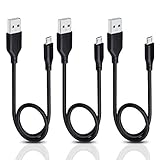 MicroUSB to USB Cable 1ft, iSeekerKit Short USB2.0 A Male to Micro B Sync and Charge Cables Cord Charger For Samsung Galaxy S7 S6 Edge plus Note 5 MP3 Camera Android Smartphone
