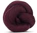 4 oz Paradise Fibers 64 Count Dyed Burgundy (Red) Merino Top Spinning Fiber Luxuriously Soft Wool Top Roving for Spinning with Spindle or Wheel, Felting, Blending and Weaving