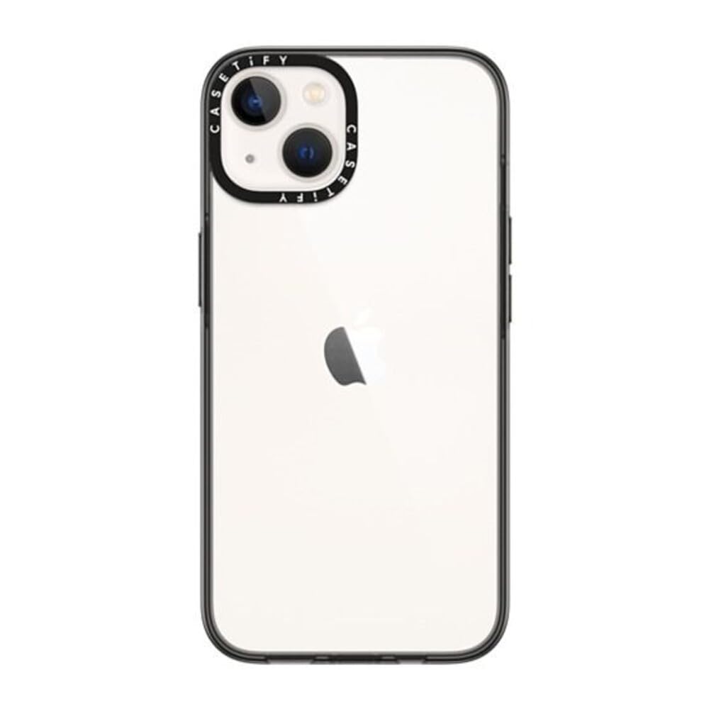 CASETiFY Compact iPhone 14 Case [Lightweight / 4ft. 2X Military Grade Drop Protection/Slim] - Clear Black — image 1