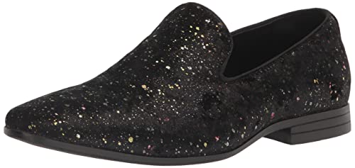 Stacy Adams Men's Stellar Glitter Slip On Loafer,Black,7.5M
