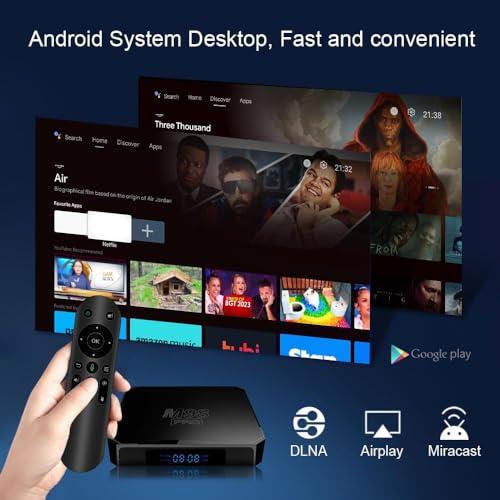 Android TV Box, M98PRO 12.0 4GB RAM 32GB ROM 4K Ultra HD, AllWinner H618 64bit Support 3D USB HD H.265 2.4/5GHz Dual WiFi Ethernet & Intelligent Control Interface for Android Box
