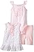 Calvin Klein Baby-Girls Infant Gray Printed Top with Pink Bodysuit and Shorts