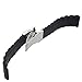 SCASTOE Black Silicone Rubber Watch Strap Band Deployment Buckle Waterproof 20mm 22mm (Black, 20)