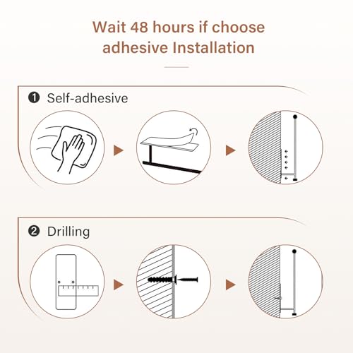 Zivacate Kitchen Roll Holder without Drilling, [Wooden Aesthetic Accents] Kitchen Wall Paper Roll Holder, Kitchen Paper Roll Holder, Wall Roll Holder (Matte Black)