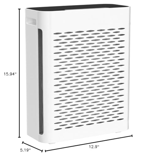 Homvana Air Purifier for Home Larger Room Bedroom, H13 True HEPA Air Filter Purifiers Cleaner, with Auto Mode, Quality Indicator, SilentAir Tech, Ozone Free for Pets Allergies Smokers Dust Pollen etc