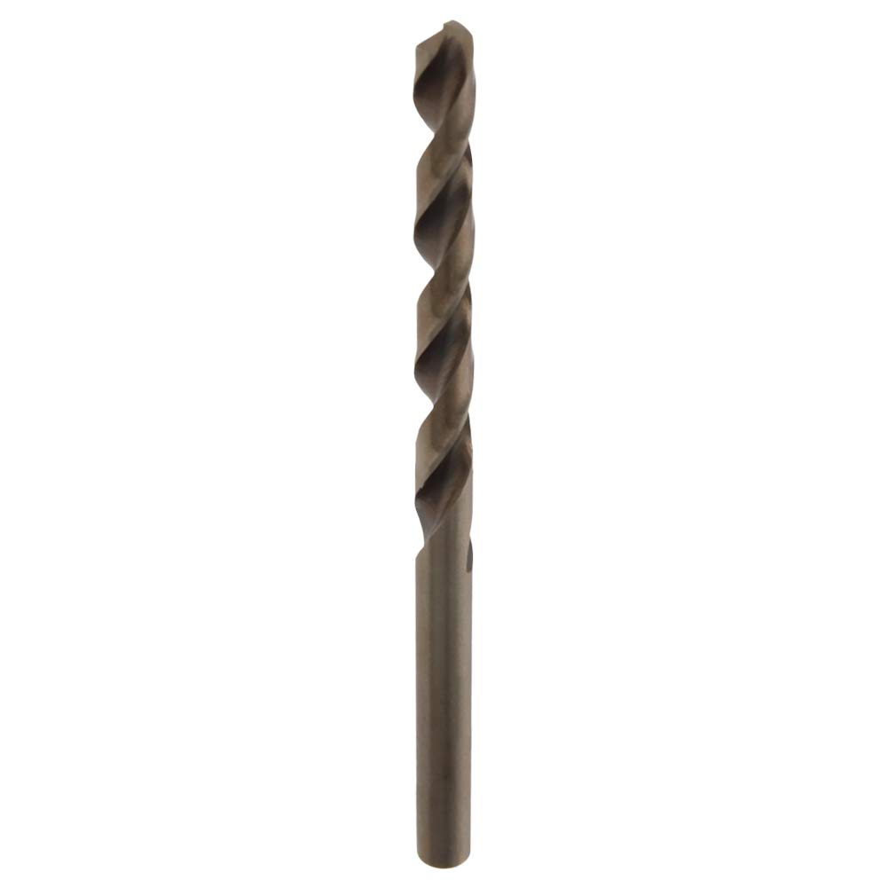 Utoolmart Twist Drill Bits 5mm Dia Split Point Tip High Speed Steel Cobalt Straight Shank Drilling Hole Tool for Steel Wood Plastic Metal Copper Aluminum Alloy Champagne Color 3pcs