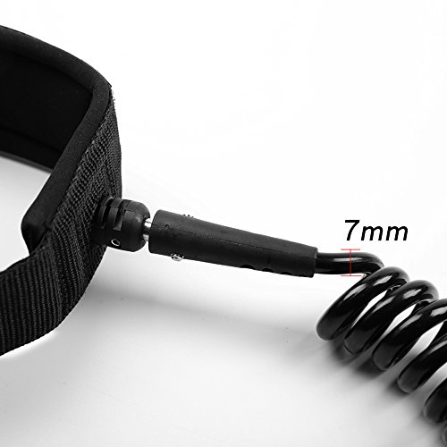 Surfboard Leash- 1 Pcs 10ft Coiled Surf Sup Leash Sup Leash, Paddle Board Straps, Boogie Board Surfing Leashes