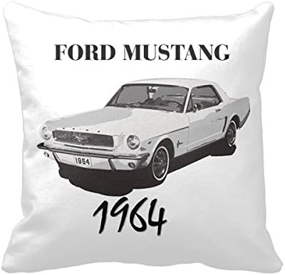 Daydup Ford Mustang 1964 Pillowcase Covers Decorative 16 By 16 Throw Pillow 16X16