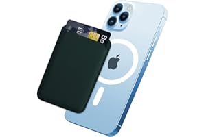 TWZKG Magnetic Card Wallet Holder with MagSafe for iPhone 15 Pro Max/15 Pro/15 Plus/15,for iPhone 14 Pro Max/14 Plus/14 Pro/14, for iPhone 13 Pro Max/13 Pro/13, for iPhone 12/12 Pro/12 Max,NightGreen