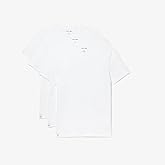Lacoste Mens 100% Cotton Regular Fit V-Neck Undershirt, 3-Pack