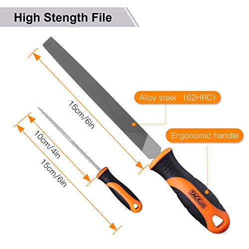 TACKLIFE 11-Piece Diamond Needle File And Alloy Steel File Set for Woodwork, Metal And Hobby Projects, 150 Grit - FS01 - Thumbnail 2