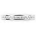 Metal Factory Sz 8 3MM Sterling Silver Princess Cut CZ Eternity Cubic Zirconia Ring