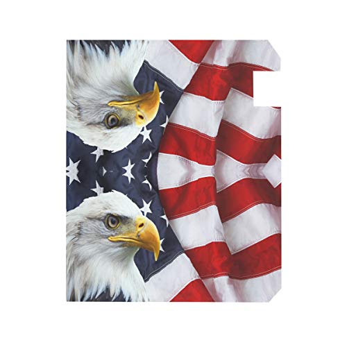 MAHU Magnetic Mailbox Cover American Flag Bald Eagle Animal Post Box Letter Cover Mailbox Wrap for Home Garden Yard Decor, 20.7''x18.03''