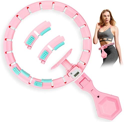 Pioha フラフープ 大人用 年最新版 ダイエット スマートフラフープ カウントサイズ調節可能 腰 トレーニング カロリー 脂肪燃焼 落ちない フラフープ