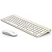 Wireless Keyboard and Mouse Rechargeable (Gold)