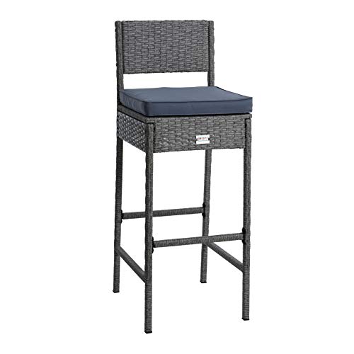 IHD Polyrattan Gartenbar Set Rattan Barset Bar Tisch Hocker Barhocker Sitzgruppe Bartisch Gartentisch Gartenstühle… – Bild 7