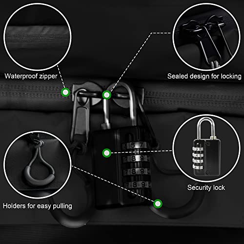 SNDMOR Roof Bag, 425L/15 Cubic Feet Waterproof Roof Luggage Suitable for All Vehicles with/Without Luggage Rack, Includes Non-Slip Mat + 4 Reinforcement Straps (Black)