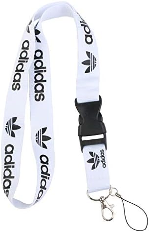 adi Lanyard Keychain Holder for Phones ID Badge holer Bags Neck Lanyard (White)