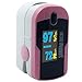 Santamedical Generation 2 OLED Fingertip Pulse Oximeter Oximetry Blood Oxygen Saturation Monitor with Batteries and Lanyard - Pink