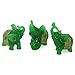 We pay your sales tax Feng Shui Set of 3 Elephant Statues Wealth Lucky Figurines Home Decor Housewarming Congratulatory Gift (Green Jade)