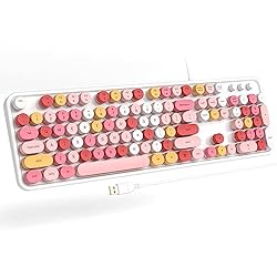 Atelus Computer Keyboard Wired, Plug Play USB