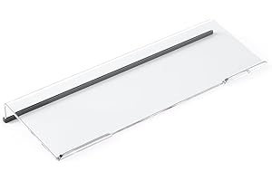 Richboom Computer Keyboard Stand Tilt PC Keyboard Stand Riser for Easy Ergonomic Typing, Acrylic Keyboard Tray Holder for Office Desk, Home, School, with Silicone Anti-Slip Case, Clear