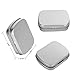 Aybloom Metal Hinged Lid Tin Containers - 12 Pack Metal Tin Box Mini Portable Box Containers Small Storage Kit for Drawing Pin Nail Art Bead Earring and Jewelry Craft Organizing (12 Pack, Silver)