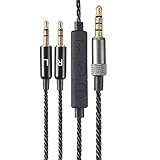 Replacement 1.2 Meters Audio Cable Cord with Inline Mic Remote Volume Control for Sol Republic Master Tracks HD V8 V10 V12 MFI X3 Ultra XC Headphones Cable Wire Black