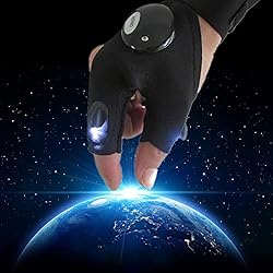2 Pair LED Flashlight Gloves Christmas Stocking
