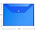 Poly Document Folder with Snap Button, Plastic Envelope Folder, Water/Tear Resistant A4/Letter Size Translucent Paper Organizers (Multi-Color)