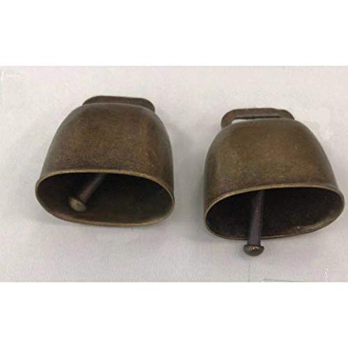 KOOBOOK 2Pcs Cow Horse Sheep Grazing Copper Bells Cattle Farm Animal Copper Loud Bronze Bell