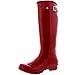 POLAR Womens Original Tall Gloss Winter Waterproof Wellies Rain Wellington Boots - Dark Red - US 8