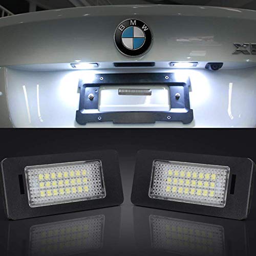 Car License Plate Light 24-SMD LED Free Error For BMW 1 Series E82 E88, 3 Series E90 E90N E91 E92 E93 M3 E46 CSL, 5 Series E39 E60 E60N E61, X Series E70 E71 Rear Number Plate Lamp Direct Replacement - Thumbnail 7