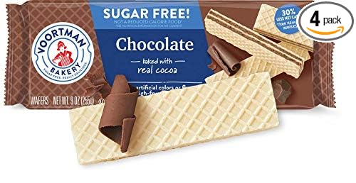 Voortman Bakery Sugar Free Chocolate Wafers 9 Oz Pack Of 4 Sugar Free Wafer Cookies Made With Real Cocoa No Artificial Colors Flavors Or High Fructose Corn Syrup Amazon Com Grocery Gourmet Food