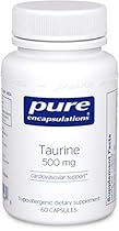 Pure Encapsulations - Taurine 500 mg - Hypoallergenic Supplement to Support Brain, Heart, Gallbladder, Eyes, and Vascular System* - 60 Capsules