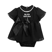 Stephan Baby My First Little Black Party Dress Ruffle-Skirted Diaper Cover, 3-6 Months