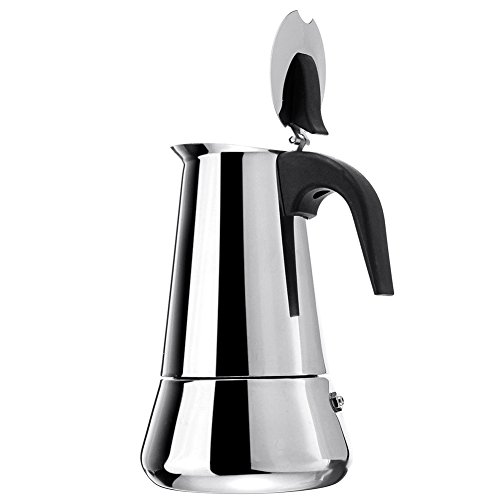 Coffee Pot Espresso Coffee Maker, Wide Bottom Coffee Stovetop Espresso Maker, Stainless Steel Coffee Cup Percolator Stove Top with Permanent Filter and Heat Resistant Handle(171010cm) - Thumbnail 2