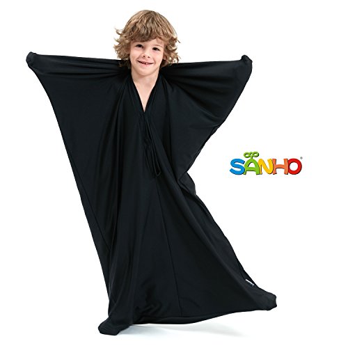 SANHO Dynamic Movement Sensory Body Sock - Updated Version , Black (Medium)