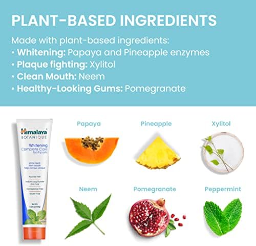 Botanique whitening simplesmente hortelã-pimenta |previne germes e melhora a saúde bucal e dentária |fortalece os dentes| totalmente natural, sem flúor e sls | 100% vegetariano e vegano - 150g